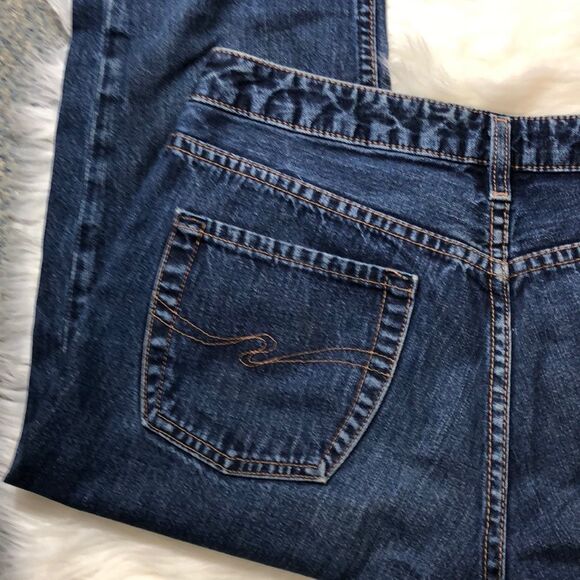 Silver Vintage 1990s Y2K Capri Length Blue Jeans Waist 30 Inches - Picture 9 of 16